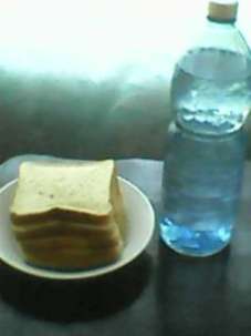 water and 4 slices of bread till supper. 23rd june 2021 3